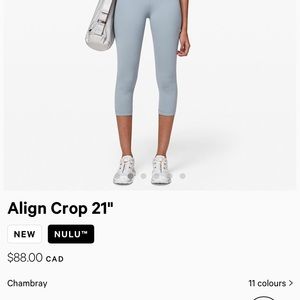 Align crop lululemon